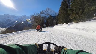 Sledding in Braunwald  Tobogganing PoV [upl. by Crooks]