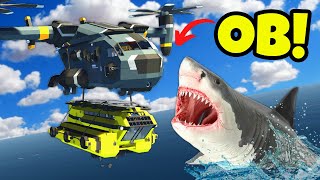 We Used a SUBMARINE to Survive SHARKS in Stormworks Multiplayer [upl. by Bandur]