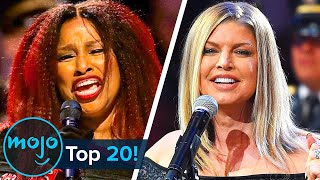 Top 20 American National Anthem Performance Fails [upl. by Nerraj786]