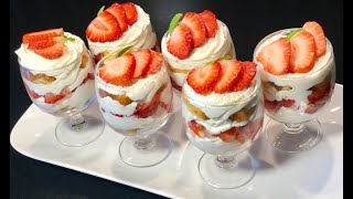 LES VERRINES EXPRESS À LA FRAISE RECETTE SPÉCIALE RAMADAN [upl. by Ravaj]