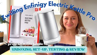 PROGRAMMABLE KETTLE Unbox test amp review of the ZWILLING Enfinigy Electric Kettle Pro [upl. by Oirotciv112]