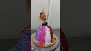 Barbie doll caketrending shortsvideoshortsviralvideo cakevideotrendingforyoushortsfeedcake [upl. by Donahoe]