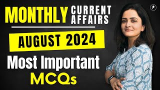 August 2024 Monthly Current Affairs by Parcham Classes  Current Affairs Revision by Richa Ma’am [upl. by Barry325]