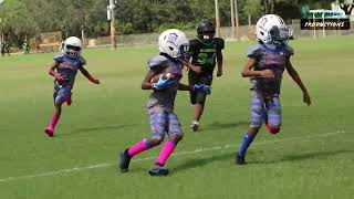 10u Pahokee Baby Blue Devils QB quotBaby Jquot Highlights vs Port St Lucie Brincos [upl. by Eed]