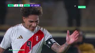 PERÚ vs CHILE ¡PAOLO NO GUERRERO TUVO LA MÁS CLARA DEL PRIMER TIEMPO  CLASIFICATORIAS 2026 🇵🇪⚽🇨🇱 [upl. by Aidnac882]