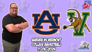 Auburn vs Vermont 11624 Free College Basketball Picks and Predictions  NCAAB Pick [upl. by Tada68]