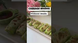 Viral🔥 Cabbage Momos  Without Maida  Cabbage Momos Recipe shorts ytshorts shortsvideo momos [upl. by Elyod]