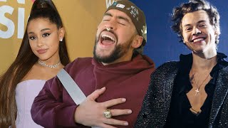 Carpool Karaoke Bad Bunny PASSIONATELY Sings Ariana Grande and Harry Styles [upl. by Aoket]