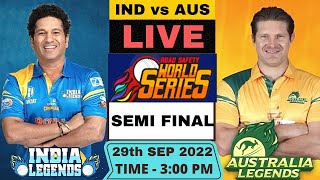 Live India Legends vs Australia Legends  INDL vs AUSL Live 1st Semi Final Match  RSWS T20 2022 [upl. by Noremac]