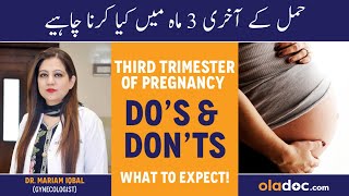 Pregnancy Third Trimester UrduHindiHamal Ke Akhri 3 Maah Week By Week Pregnancy Baby Development [upl. by Cull328]