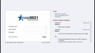 Form 8621 Calculator  Walkthrough Training recorded February 14 2018 [upl. by Avad]