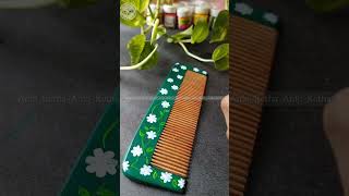 wooden Comb Painting tutorial handmade shortsviral viralvideo millionaire like [upl. by Ynaittirb17]