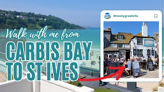 Carbis Bay to St Ives FULL Tour  Coastal Path Walk [upl. by Ahab]