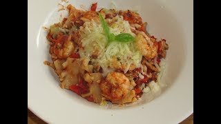 Tasty Pasta Riccetti Tricolore with Prawns and Roasted Tomatoes [upl. by Aicinet]