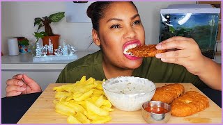 FISH amp CHIPS MUKBANG┃chitchat [upl. by Ettevy]