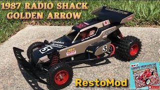 1987 RADIO SHACK GOLDEN ARROW RC BUGGY GOES BRUSHLESS Prt2 [upl. by Eiramlatsyrc]