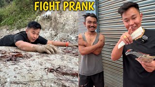 FIGHT PARYO PRANK ON MANAGER🤣  DASHAIN KO BONUS DEYE SAPAI LAI😍  rajkumarthapamagar32 [upl. by Adamis]