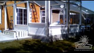 Building a Sunroom Before amp After Time Lapse [upl. by Anoiuq]