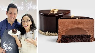 Shiny Glaze For Cakes Chocolate Entremet Recipe [upl. by Ragg605]