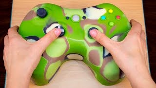 🎮 3д торт ДЖОЙСТИК Камуфляж из мастики  3D cake joystick Camouflage of mastic  Я  ТОРТодел [upl. by Shakespeare16]