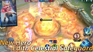 Edith No Cooldown Skills Normal Skin Celestial Safeguard Gameplay  Mobile Legends New Hero [upl. by Callas698]