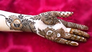 Very beautiful front hand mehndi design  easy mehndi design  mehndi ka design  mehndi design [upl. by Eillam313]