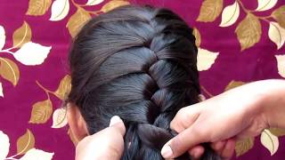 FRENCH BRAID BRAIDED HAIRSTYLE  FRENCH BRAID LACE HAIRSTYLE [upl. by Kyd]