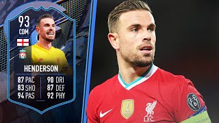 TOTS Quality Hendo 💪 93 FUT Captains Jordan Henderson Player Review FIFA 22 Ultimate Team [upl. by Otaner]