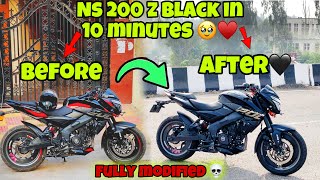 NS 200 Z Black ModificationS  Z Black Without Removing Decals  Look Like KALA SAAND 🐃 [upl. by Ettolrahs204]