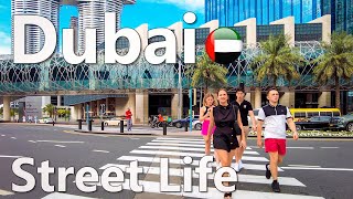 Dubai Summer Street Life Downtown Walking Tour 4K🇦🇪 [upl. by Luz]