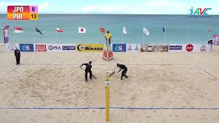 ShibaTake JPN  RondinaPons PHI 2021 Asian Senior Beach Volleyball Championships [upl. by Narra]