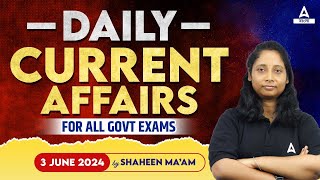 3 June Current Affairs 2024  Current Affairs Today Bengali  Daily Current Affairs By Shaheen Maam [upl. by Keeley]