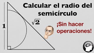 ¿Puedes calcular el radio del semicirculo sin hacer operaciones 🤔😱😎 [upl. by Wallace279]