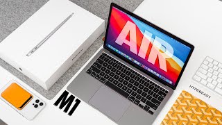 Macbook Air M1 UNBOXING and REVIEW  2020 [upl. by Einotna]