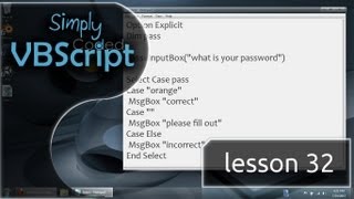 VBScript Basics Part 32  Select Case [upl. by Yssak167]