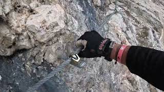 Ferrata Forcella Sassolungo versione integrale [upl. by Yorled]