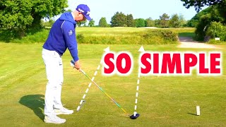 The easiest driver swing for straight tee shots simple golf tips [upl. by Ataynik597]