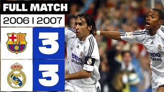 FC Barcelona vs Real Madrid 33 20062007 PARTIDO COMPLETO [upl. by Damita]