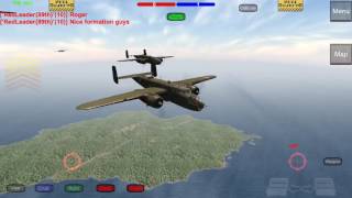 B25 Mitchell Formation Carpet Bombing Rabaul [upl. by Alansen127]