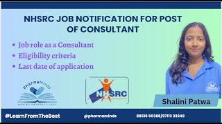 NHSRC  Notification for the post of Consultant [upl. by Lani661]