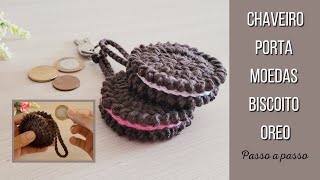 Chaveiro de Croche porta Moedas Biscoito Oreo [upl. by Ysirhc42]