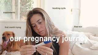 Our Pregnancy Journey ⎮ First Month Trying Supplements Taking A Test [upl. by Olbap]