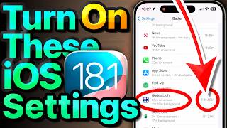 iOS 181 Settings To Turn ON Now amp Our 1 iPhone Battery Fix [upl. by Notlil]