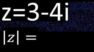 modulus of z  34i a complex number or imaginary number [upl. by Pearla165]