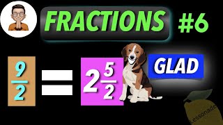 11 plus maths fractions  Improper Fractions to Mixed NumbersKS2 SATS  Lessonade [upl. by Wildon301]