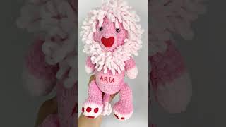 Pink LionLioness Crochet Stuffed Animals  Packing for USA Delivery shorts babygirl gift toys [upl. by Yenhpad782]