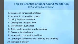 Top 10 Benefits of Inner Sound Meditation By Sandeep Maheshwari  shorts [upl. by Aitsirt535]