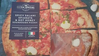 FOOD REVIEW UK ASDA PIZZA🍕 EXTRA SPECIAL SPICY SALAMI amp HOT HONEY DIP SOURDOUGH SIOBHANs LIFE [upl. by Panthia]