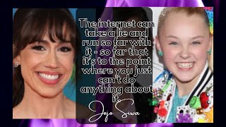 Jojo Siwa defended Colleen Ballinger quotThe internet can take a lie and run so far with itquot [upl. by Odnalo259]