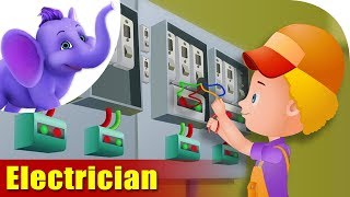 Electrician  Rhymes on Profession [upl. by Eenimod422]